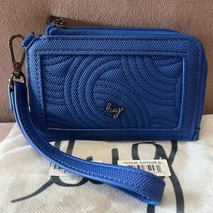 Lug Twirl Matte Luxe VL Wristlet Wallet in Sapphire Blue